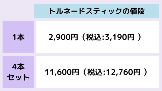 トルネードスティックの値段