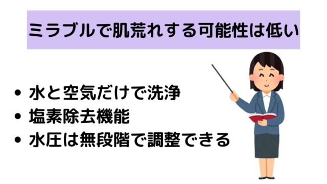 ミラブルで肌荒れする可能性が低い理由