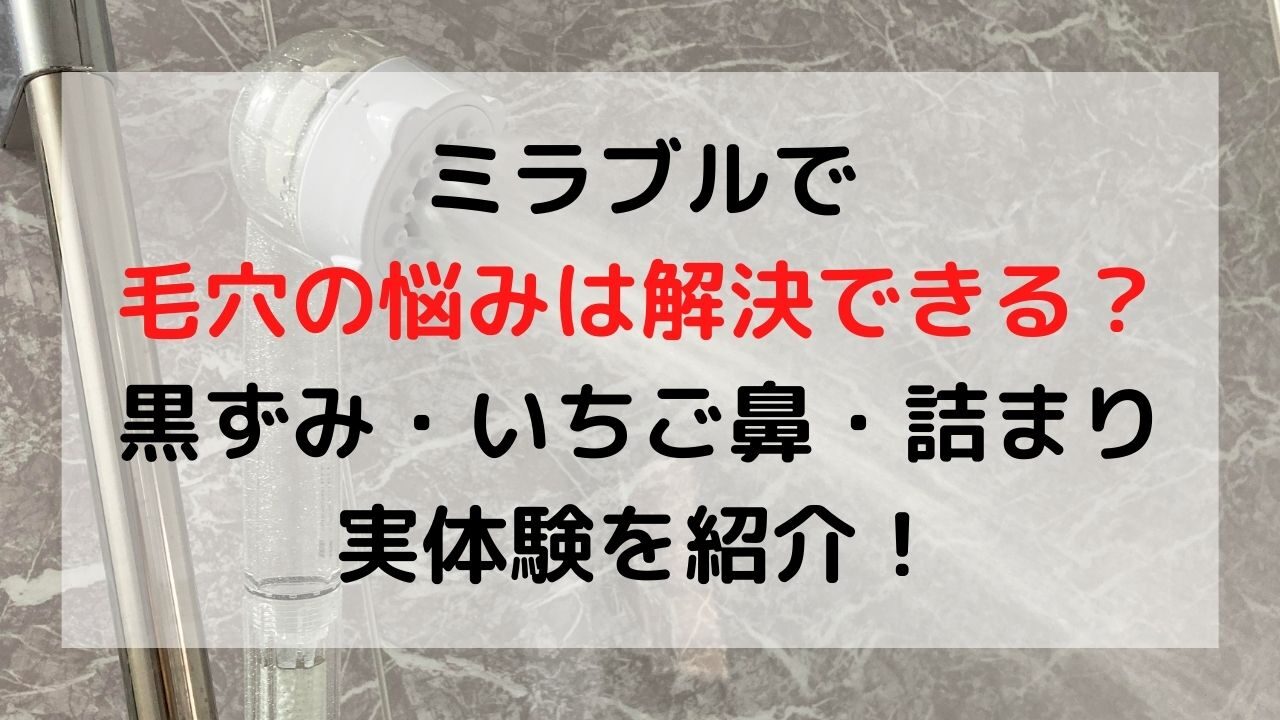 ミラブルで毛穴の黒ずみは解消できるのかの表紙